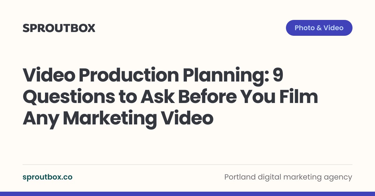 Any Questions Filming Video Production Planning: 9 Questions to Ask Before You Film Any ...