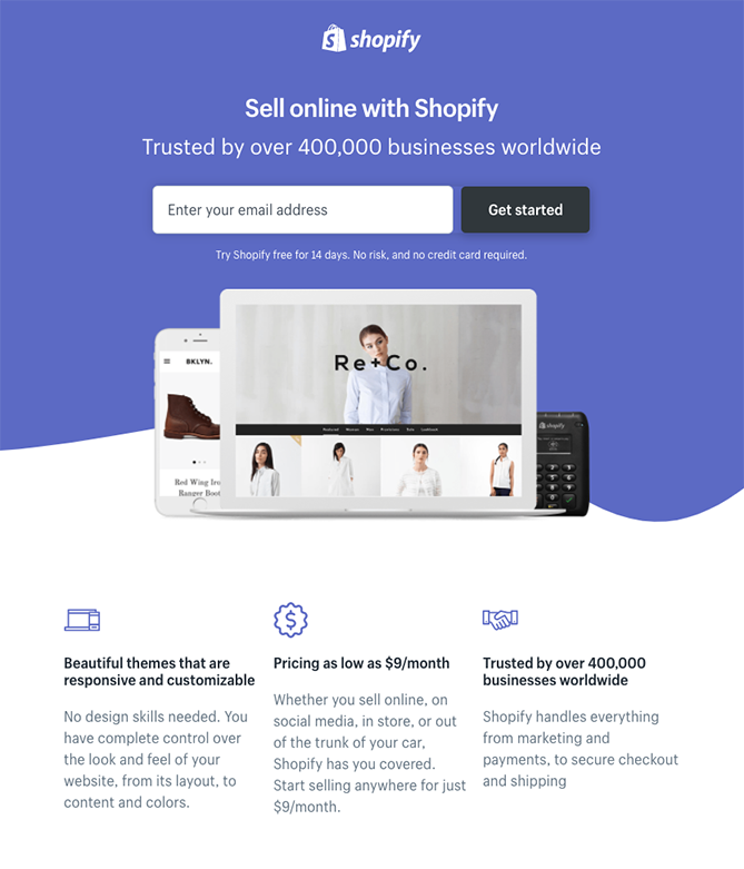 Shopify Website Conversion Example