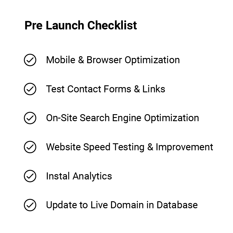 Pre-Launch Checklist