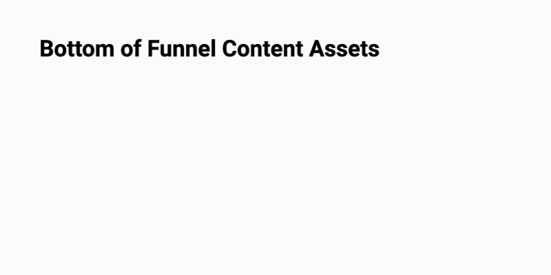 Bottom of Funnel Content Assets